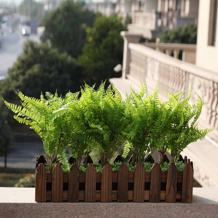 Grand Verde - Wholesale Artificial Plant - Boston Ferns 16” Artificial Plants Plastic Greenery, 10pcs7