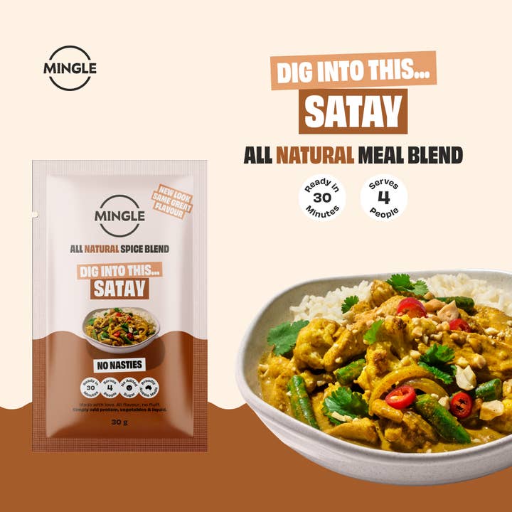 Mingle Seasoning - Wholesale Dried Spice Mix - SATAY - 3 PACK
