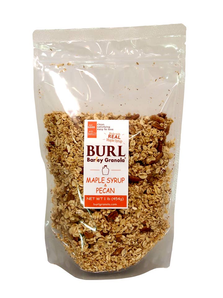 Burl Barley Granola, Maple Syrup & Pecan, 1 lb for wholesale by Burl Barley Granola