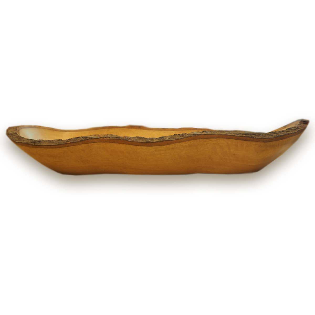 Roro 10 Hand-Carved Mango Wood Heart-Shaped Bowl with Bark Made From Sustainable Orchard Wood 