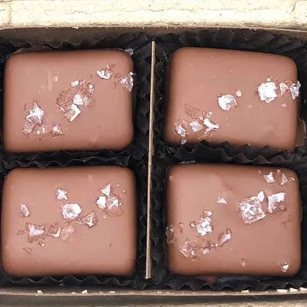 30 Piece Milk Chocolate Covered Salted Caramels for wholesale by Farmhouse Chocolates