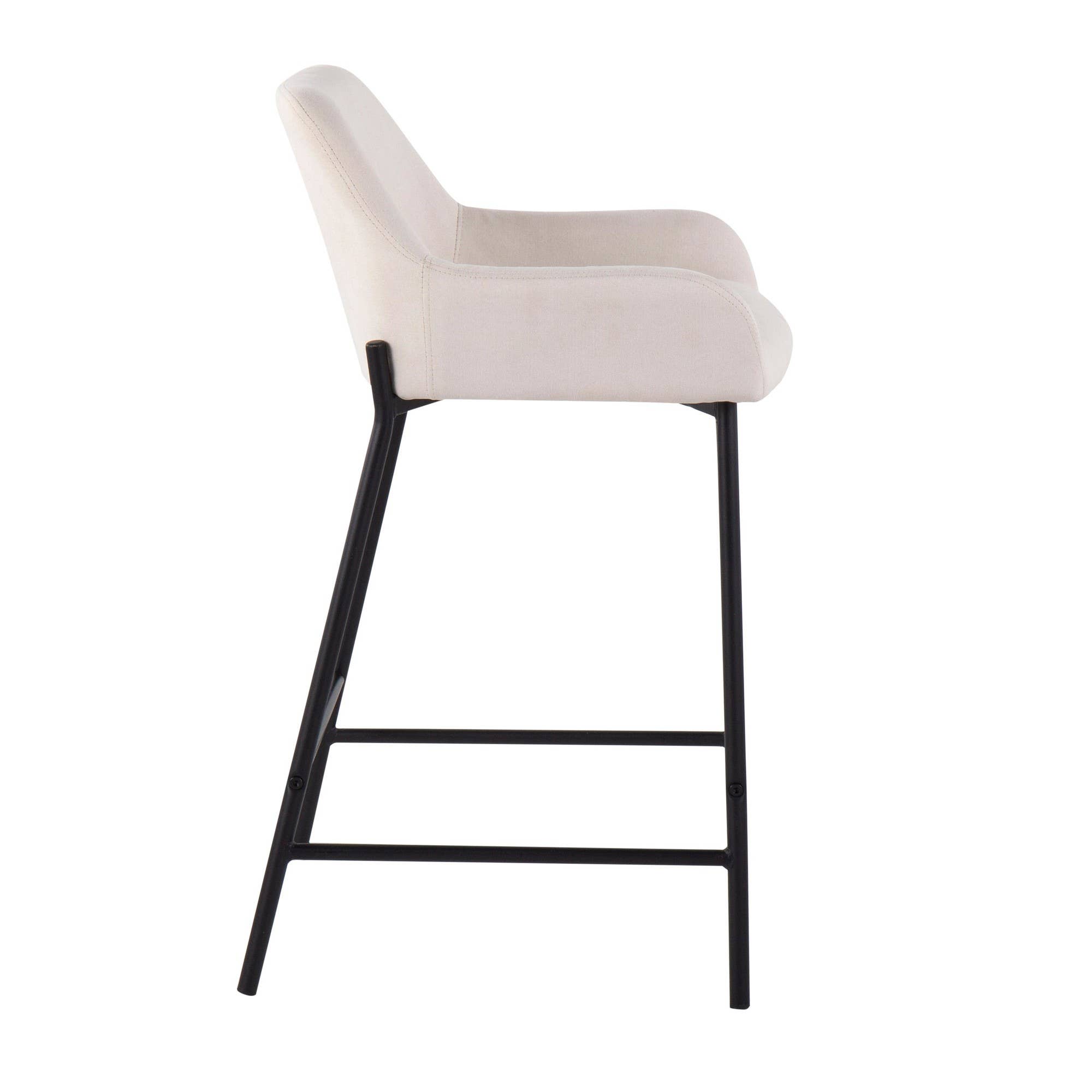 LumiSource and Grandview Gallery - Wholesale Stool - Daniella 24" Fixed-Height Counter Stool BK - Set of 238