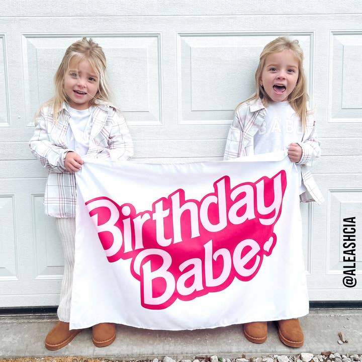 Cherrypick - Wholesale Banner - Kids & Baby - Birthday Babe Banner (Barbie Inspired) | Girls Birthday Sign