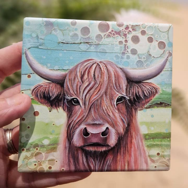 04-C - Highland Cow Bordskåner for engroshandel hos By Jo Crafts