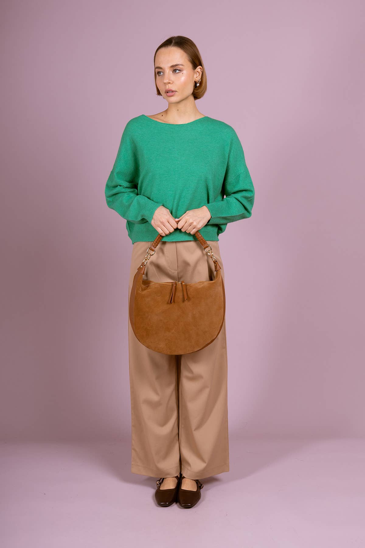 Cherry Paris - Wholesale Shoulder Bag - Women's - NADINE SUEDE Bag - 416521