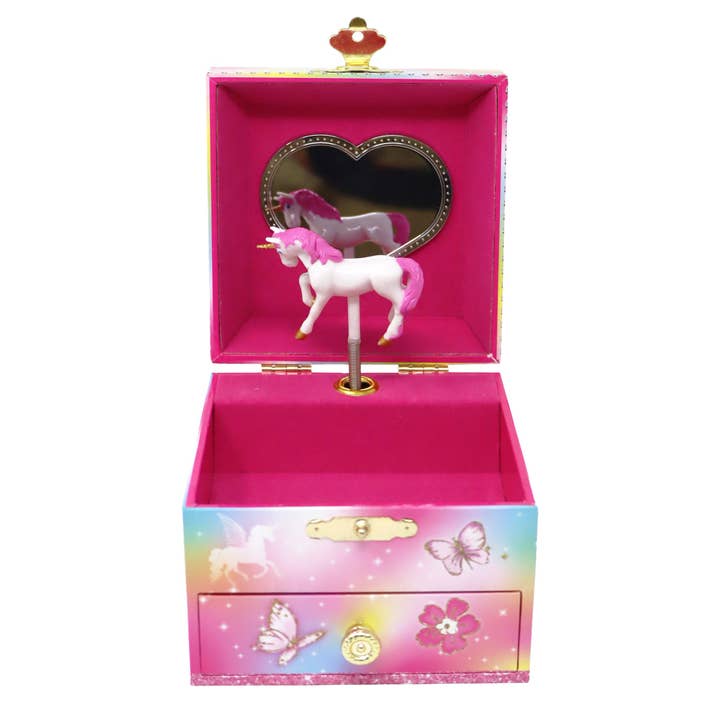 Pink Poppy USA - Wholesale Jewelry Box/Organizer - Kids - Dreamland Unicorn Small Musical Jewellery Box | Pack of 11