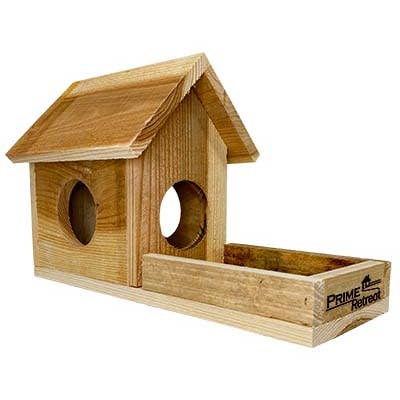 Cedar Squirrel Feeder by Prime Retreat for wholesale by BestNest Inc