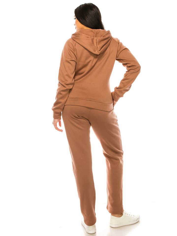 Lime All the Time - Wholesale Lounge set – Women's - 2 Pcs Zipper Hoodie and Jogger Pants Set5