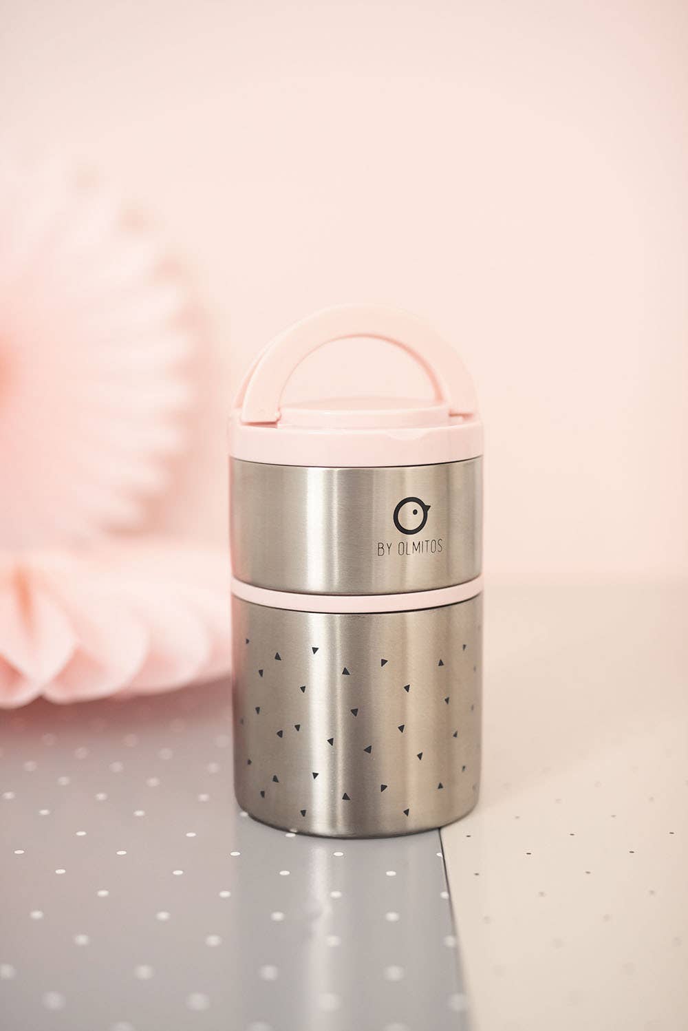 Rosa Thermo solids trianglar matbehållare för baby för wholesale på Faire11