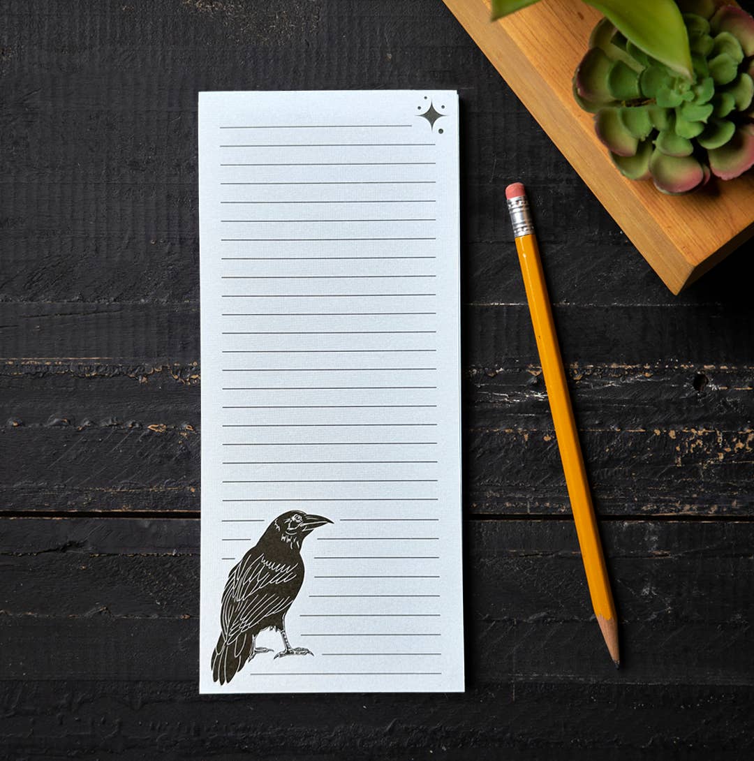 Counter Couture – Bloco de notas por atacado – Bloco de Notas Magnético Raven – Lista de Compras Ecológica de 50 Páginas2