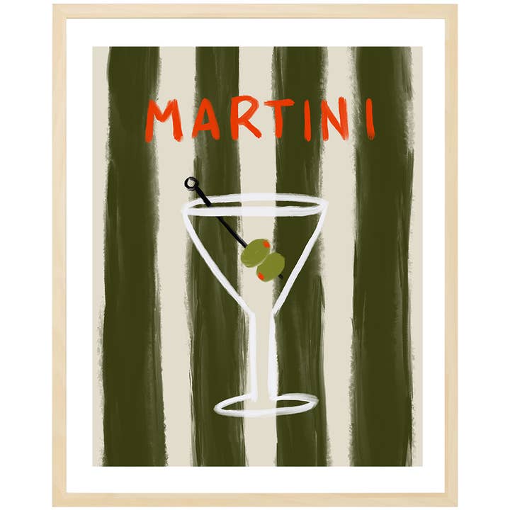 Martini Art Print for wholesale by Allison Poplett