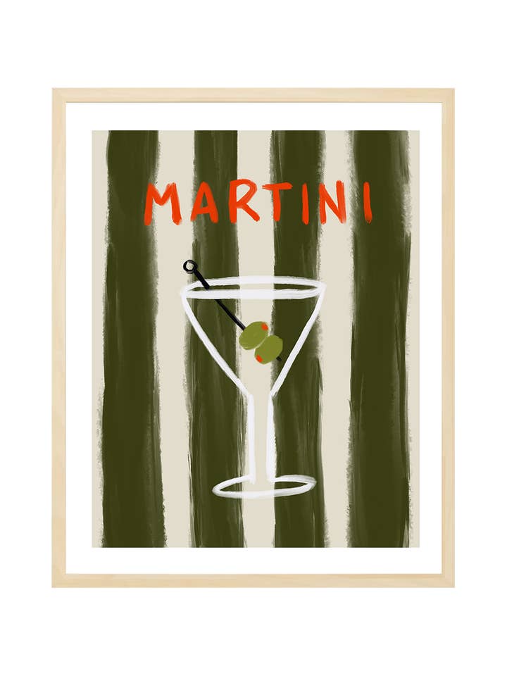 Martini Art Print for engroshandel hos Allison Poplett