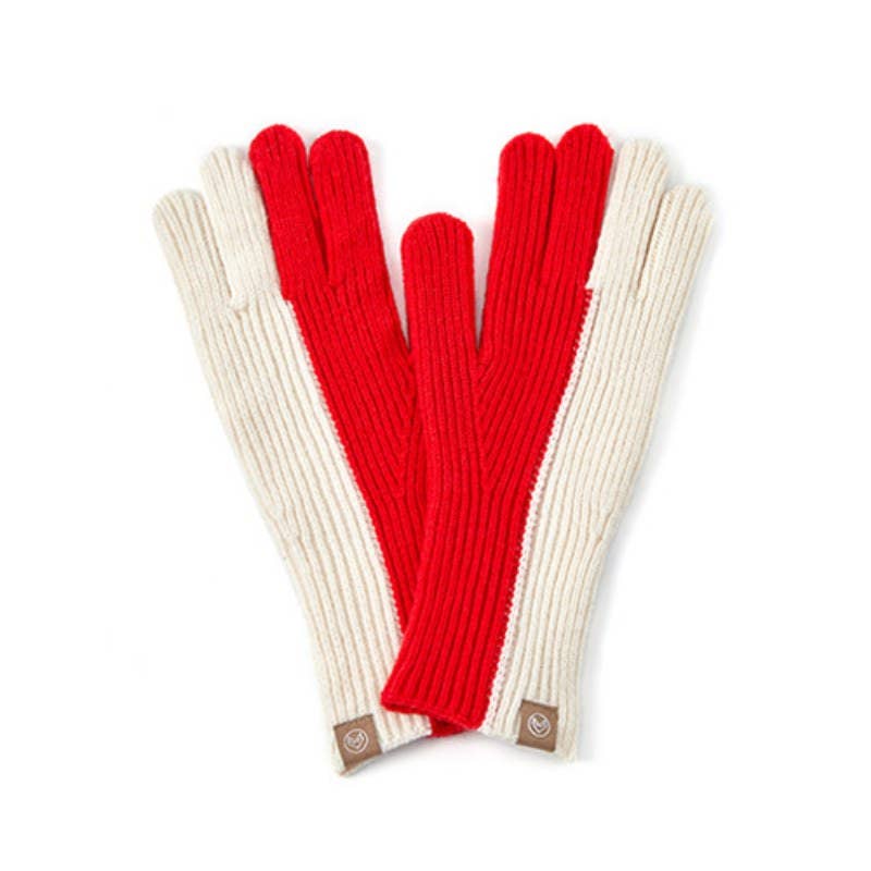 Dipped Shop - Wholesale Gloves - Women's - Color Block Simple Ribbed Knit Gloves DPG28105