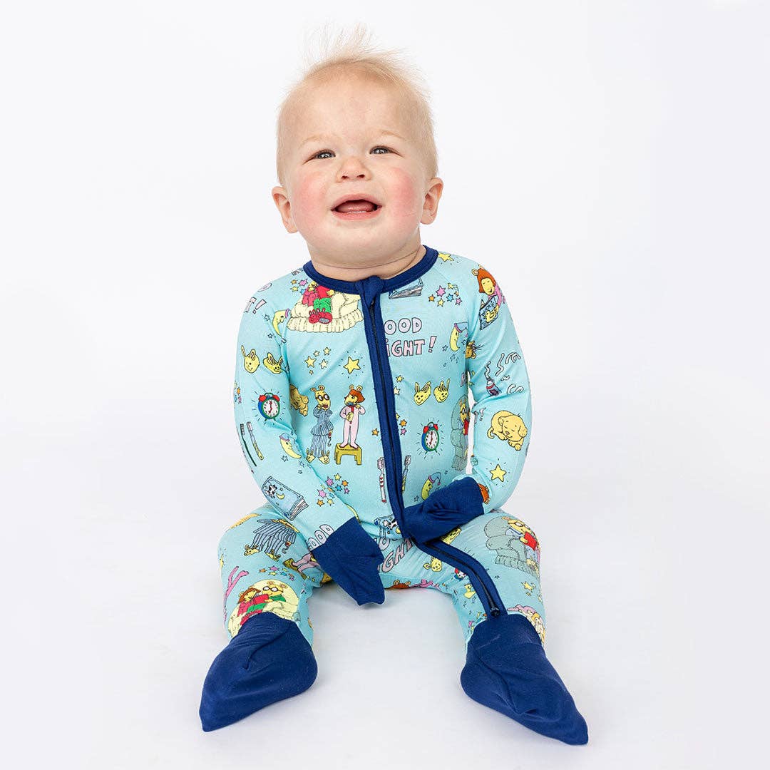 Blue Multi Good Night Arthur™ Bamboo Convertible Baby Pajamas for wholesale on Faire1
