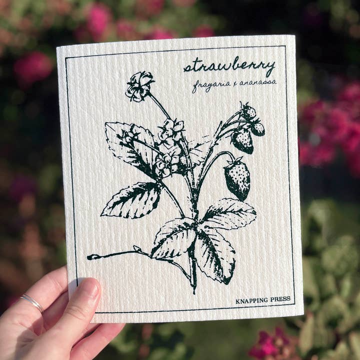 Knapping Press - Wholesale Cleaning Cloth - Swedish Dishcloth - Strawberry1