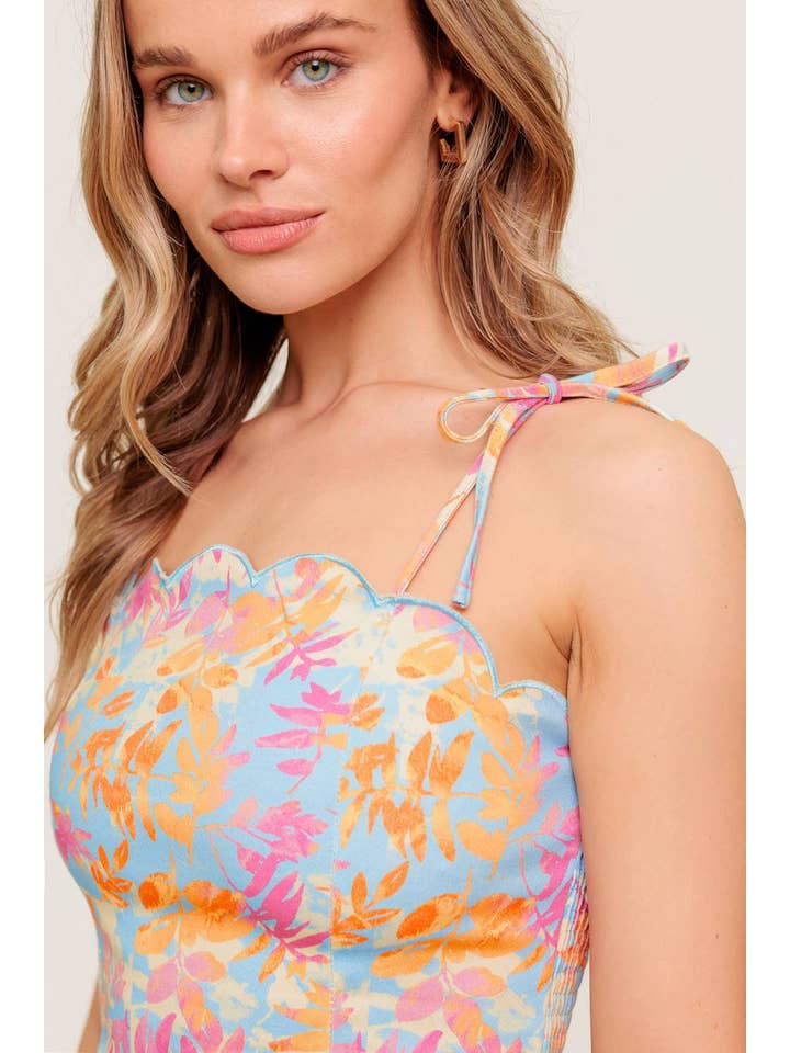 BLAU ROSA Ein bedrucktes gewebtes Oberteil und Minirock - IT13551-SET für den Großhandel auf Faire4