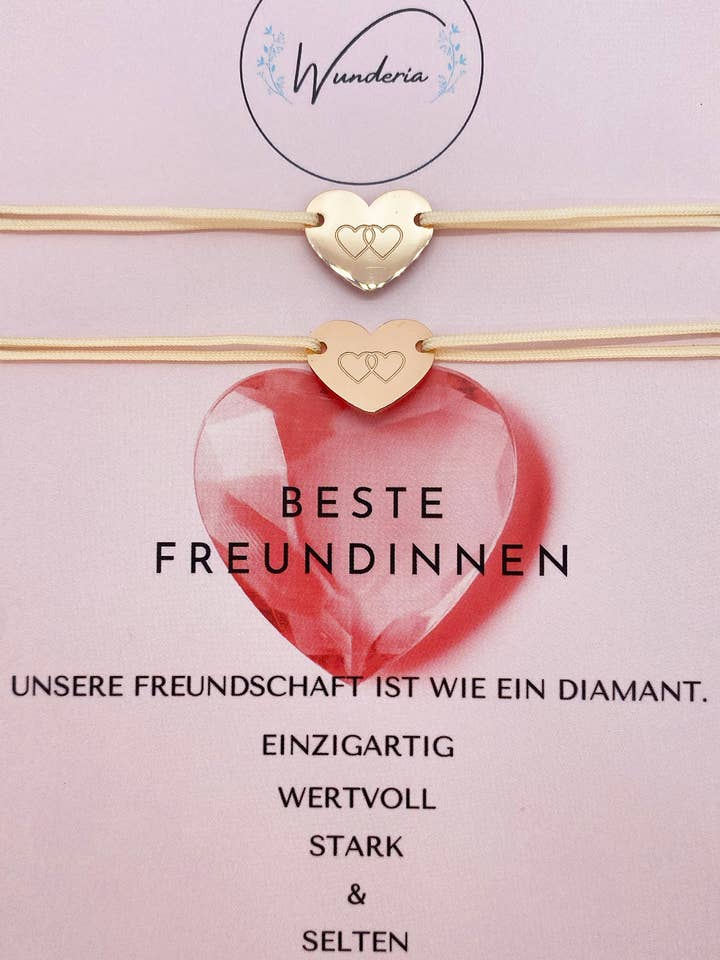 Best Friends Bracelets Engraving Stainless Steel Rose Positive for wholesale by Wunderia