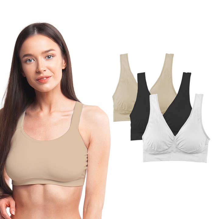 The American Gift Company (TAGCO) - Wholesale Bra - Women's - 3 Pack: Seamless Lightweight Comfort Bras4