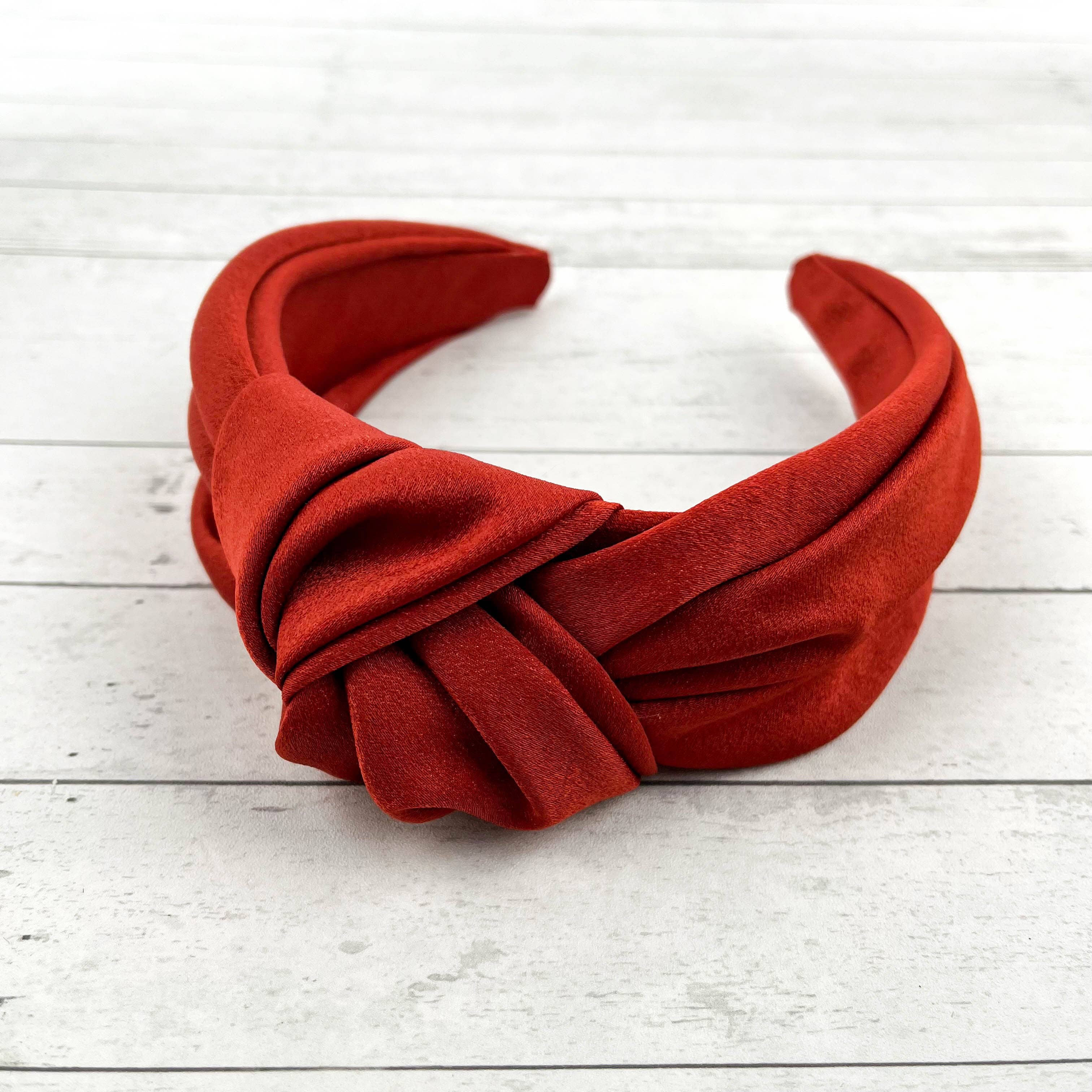 SoapElenGlen – wholesale Pannband - Dam – Bred hårband i solid satin, knutet hårband5