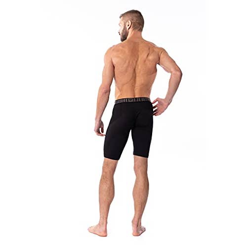 I-Wear Brands - Wholesale Underwear - Men's - 6 Pack Men's Ultra Soft Knee Length Boxer Briefs with Fly