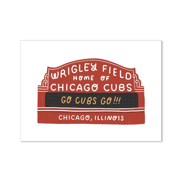 Chicago Wrigley Field Sign Kunstdruck für den Großhandel von Finch and Flourish Paper Goods