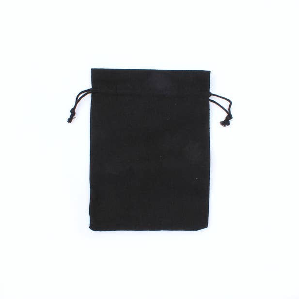 Inca UK - Wholesale Gift bag - Black Cotton Rich Drawstring Bag. Size: 19x14cm1