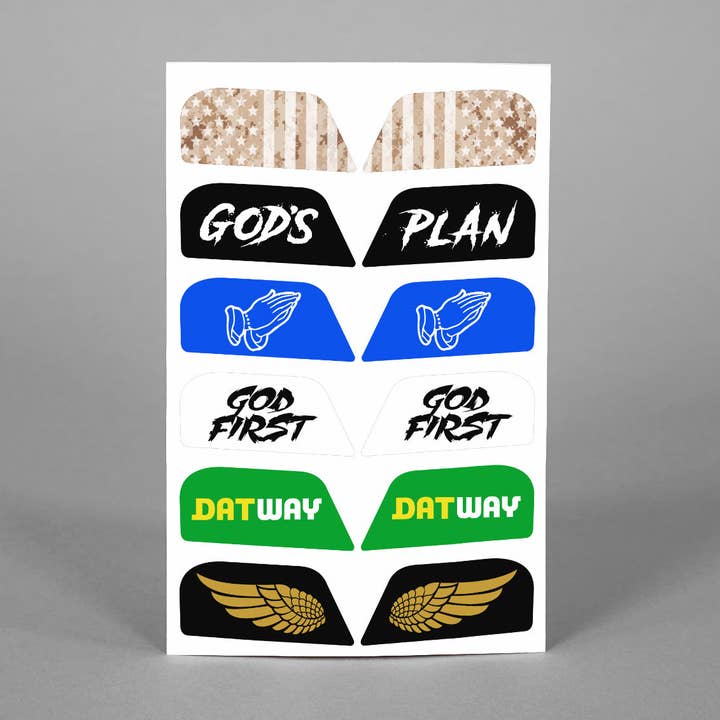 Stickers for Helmet Visor Tabs Collection #4 for wholesale by Sleefs