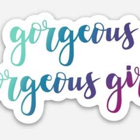 Adesivo linda garota linda por atacado de 34Designed