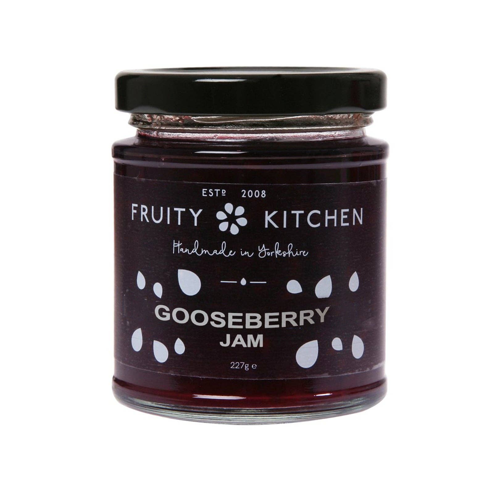 The Fruity Kitchen - Venta al por mayor Mermelada/gelatina - Mermelada de grosella espinosa: cesta/regalo/venta al por menor0