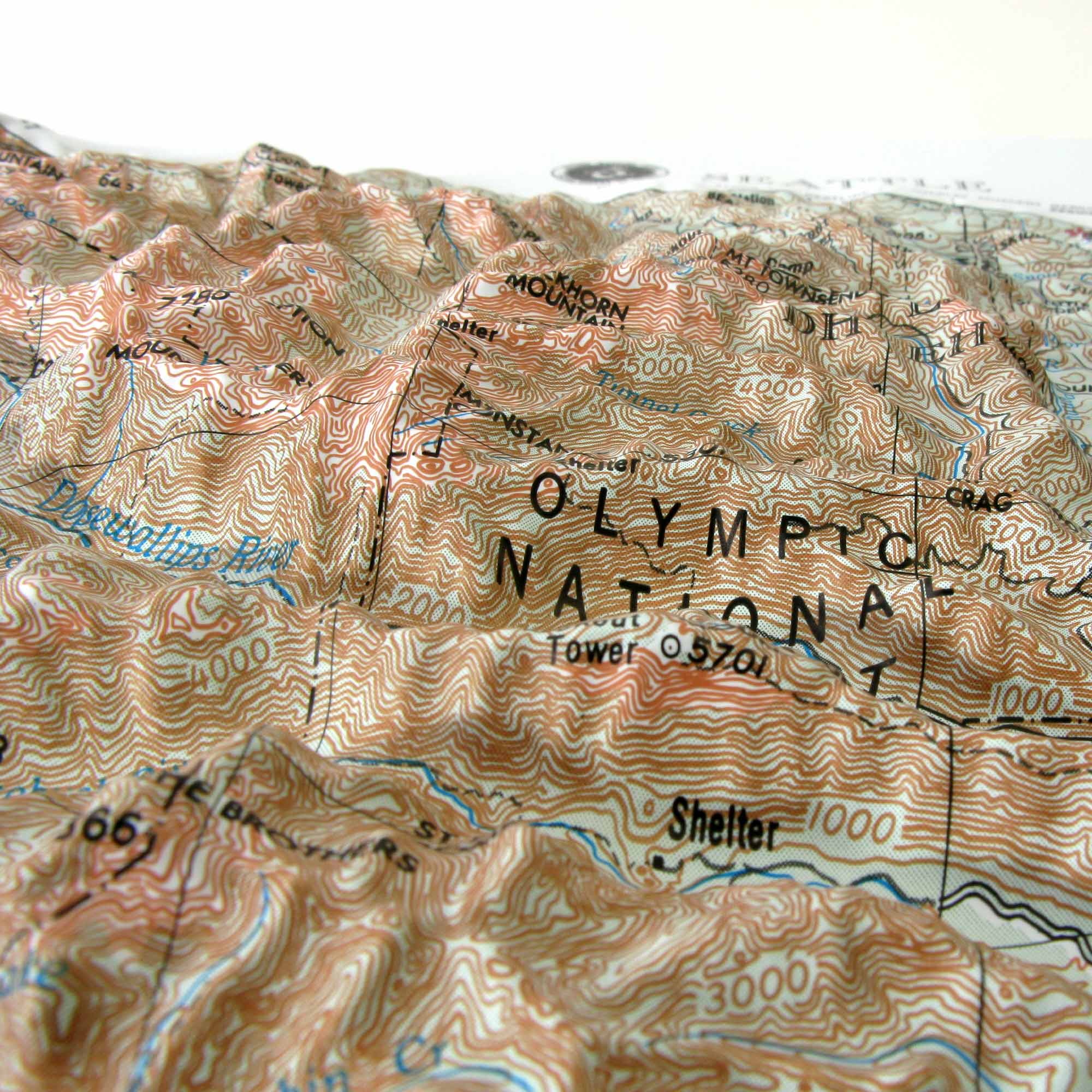 Map Shop - Wholesale Map - Seattle, WA Raised Relief Map by Hubbard2