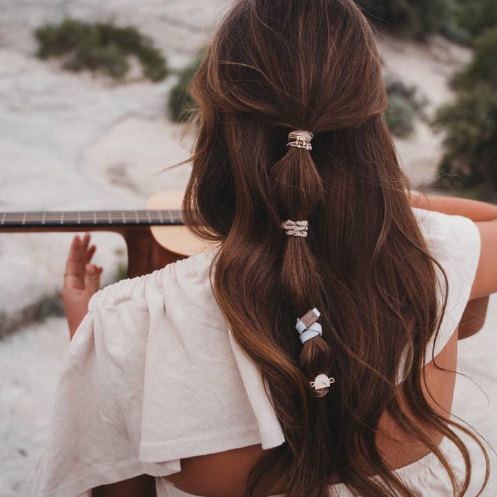 K'Lani hair tie bracelets - Wholesale Jewelry Set - "Rise" Gold Sun Hair Tie Bracelets3