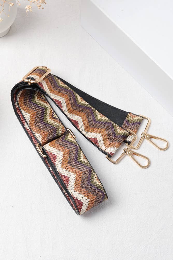 Hana - Wholesale Bag Strap - Women's - Chevron Pattern Straw Bag Straps9