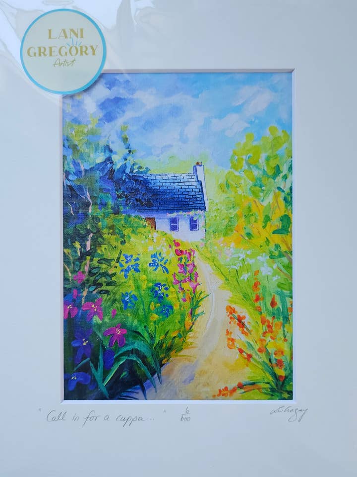" call in for a cuppa" Limited Edition for wholesale by Lani Gregory - Art