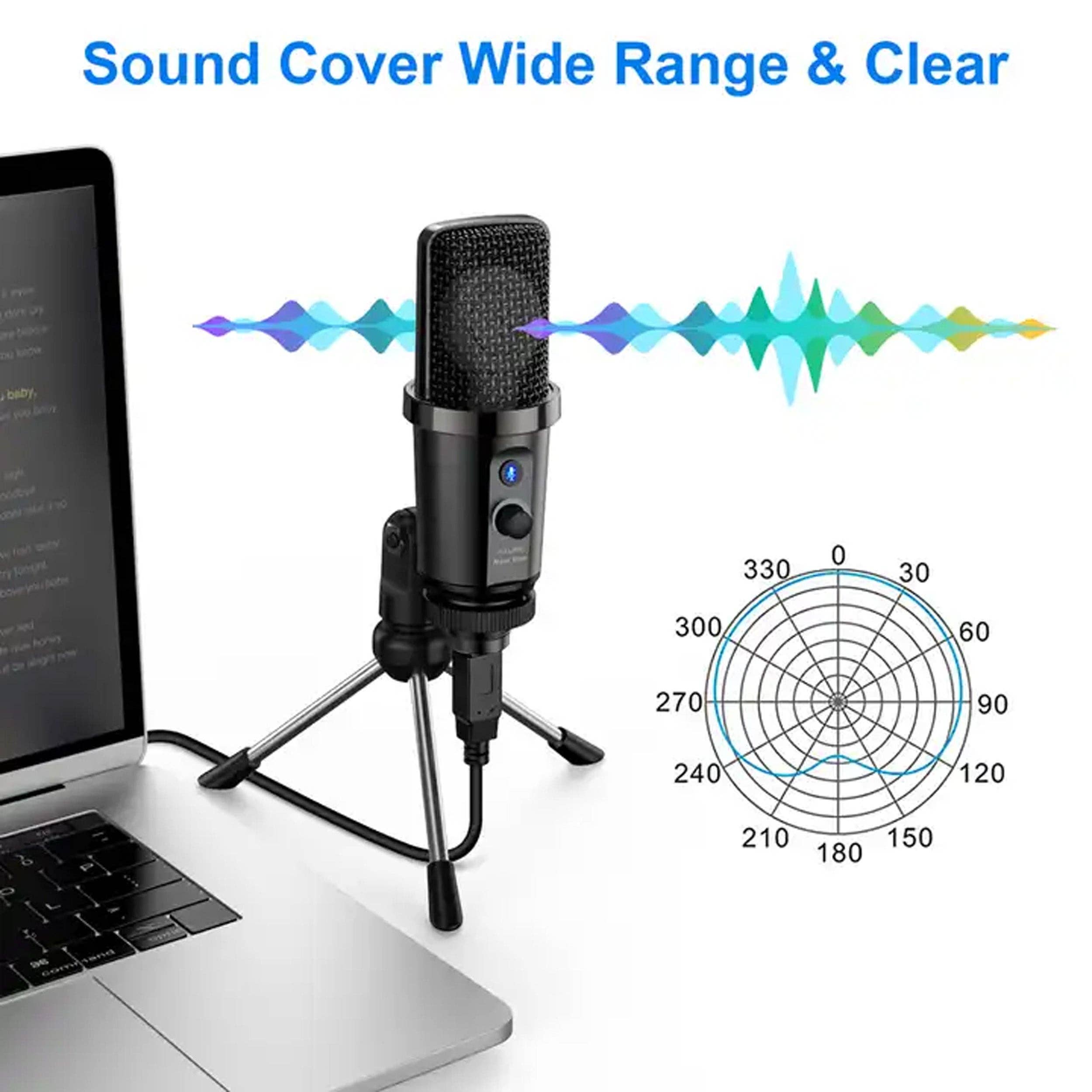 GulleeGadgets - Wholesale Music Accessory - USB Plug & Play Condenser Mic for Recording & Voice Over1