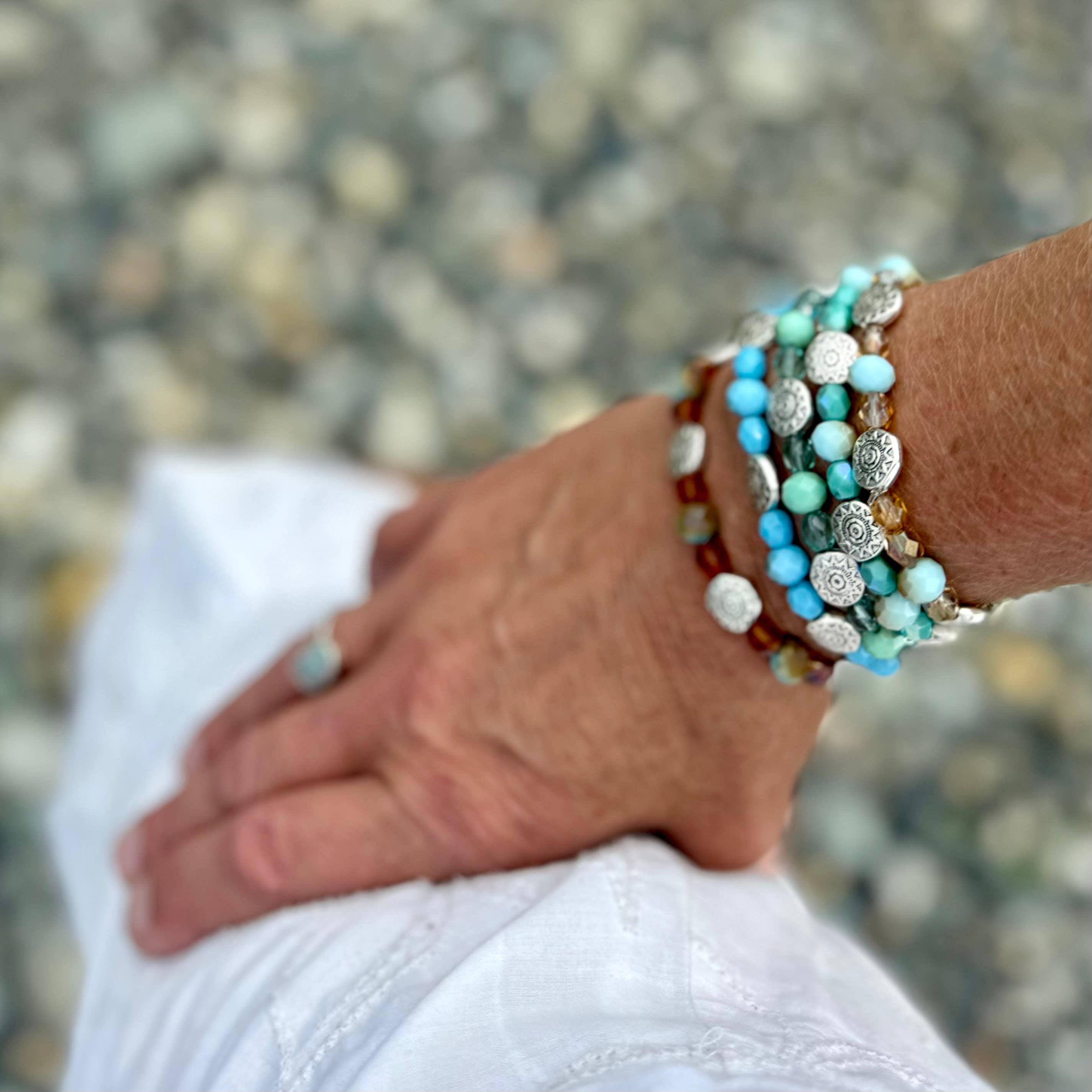 Jo Bird Jewelry - Wholesale Beaded Bracelet - Boho Beach Vibes Elastic Bracelets9