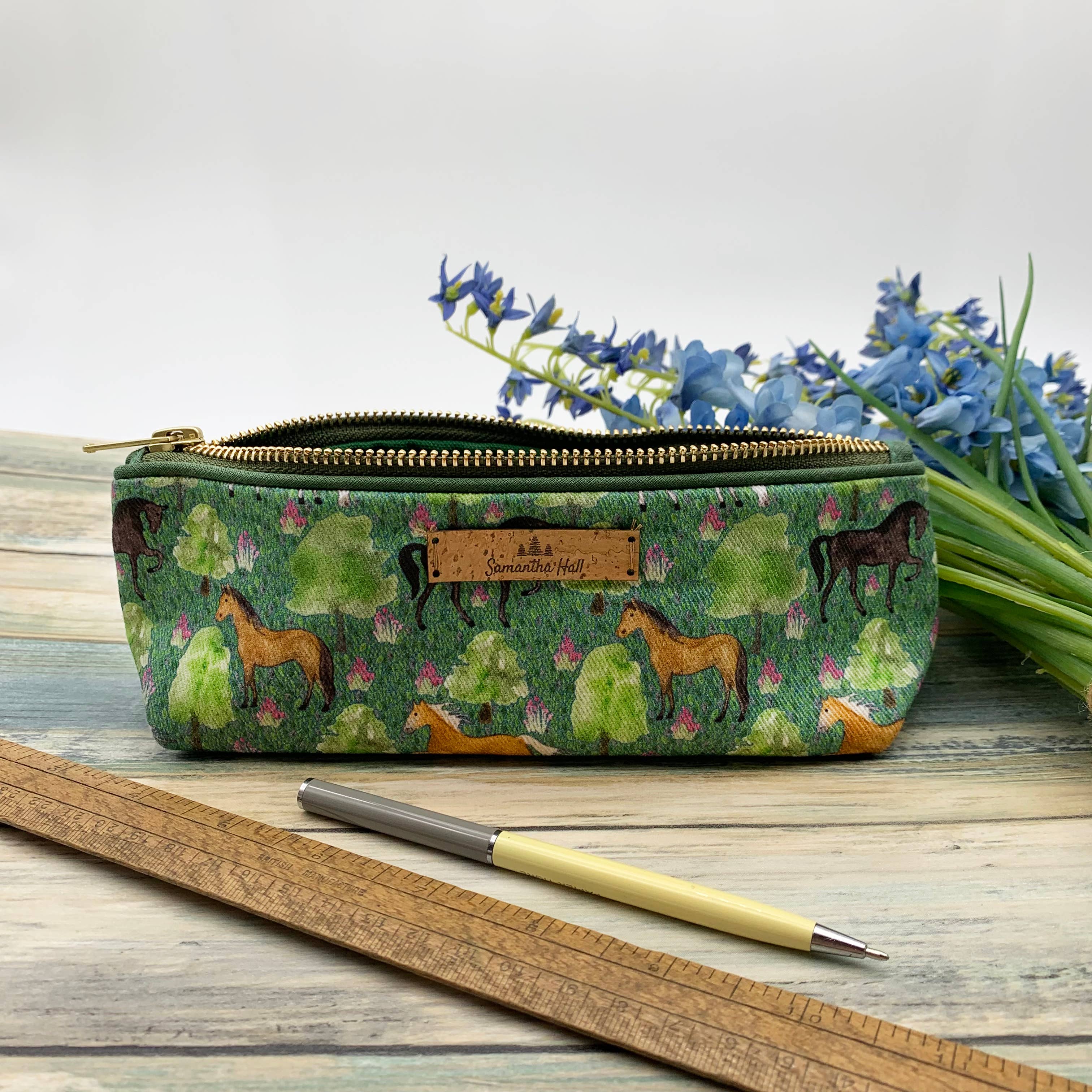 Horse pencil case for wholesale by Samantha Hall Designs