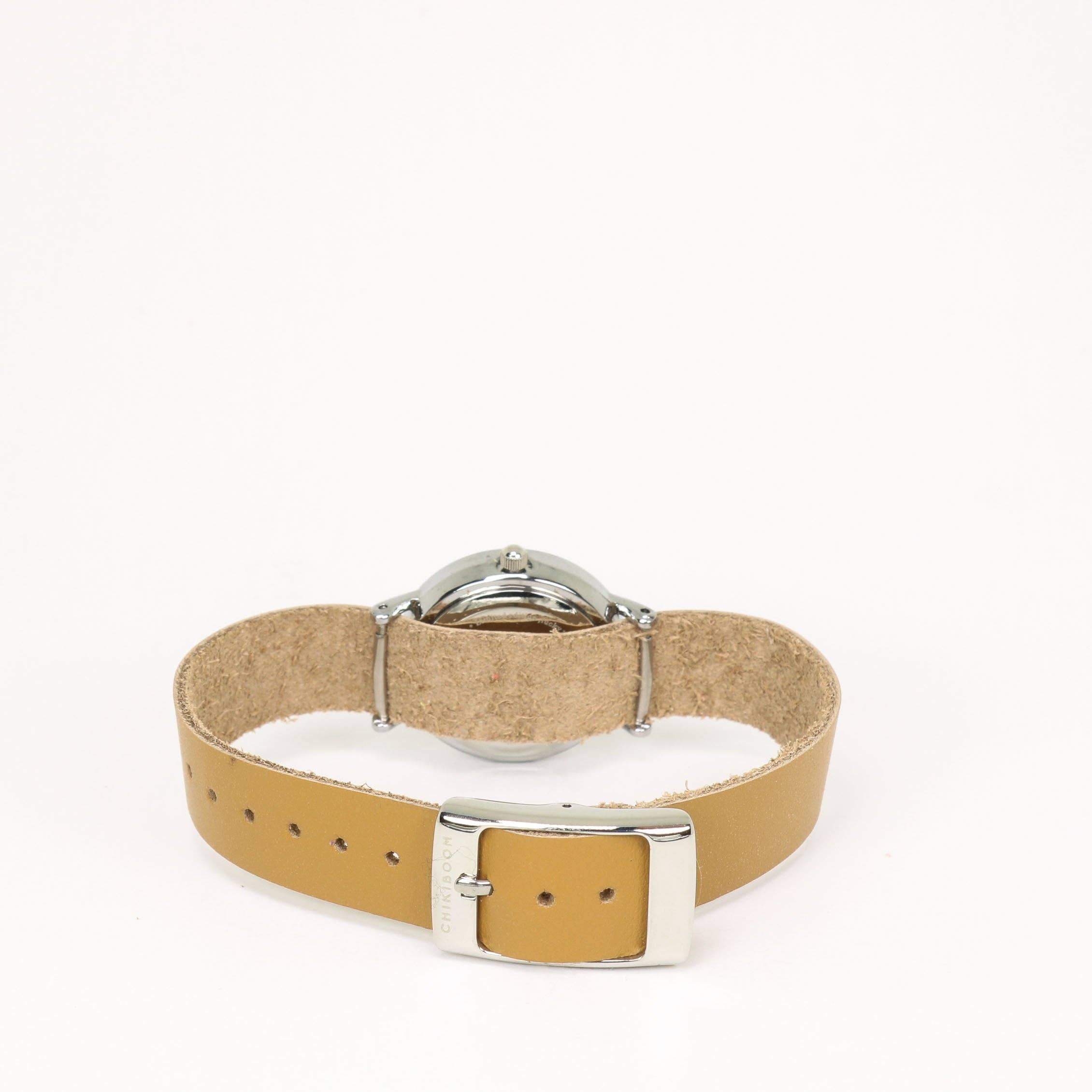 Chikiboom – Großhandel Armbanduhr – Damen – Hellbraun/weiße Damenuhr1