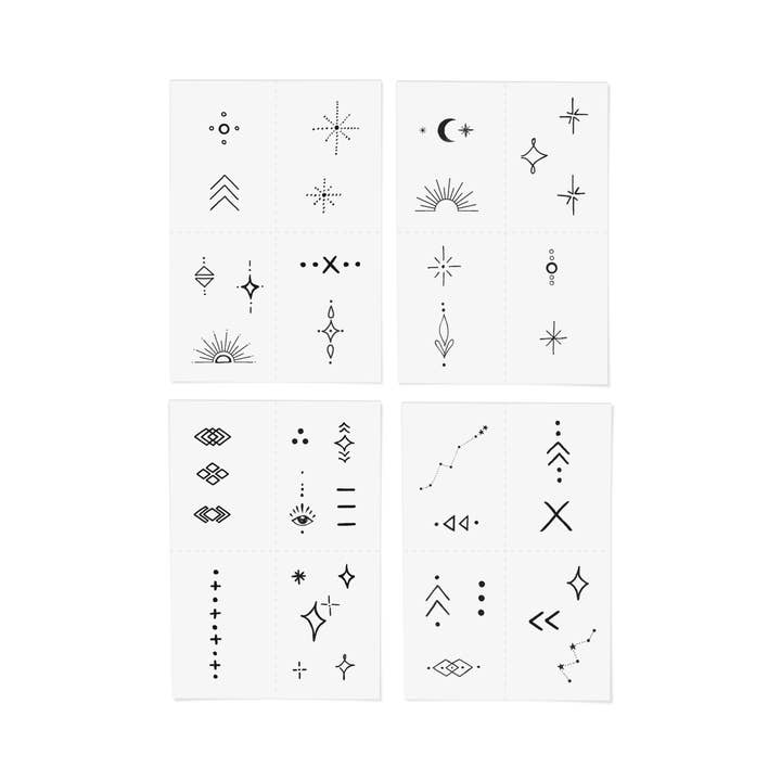 INKED by Dani - Wholesale Tijdelijke tattoo - Celestial tijdelijke tattoo-pakket3