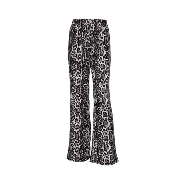 Marayn - Wholesale Pants - Women's - Leopard WideLeg Pants Chic Fall Street Style1