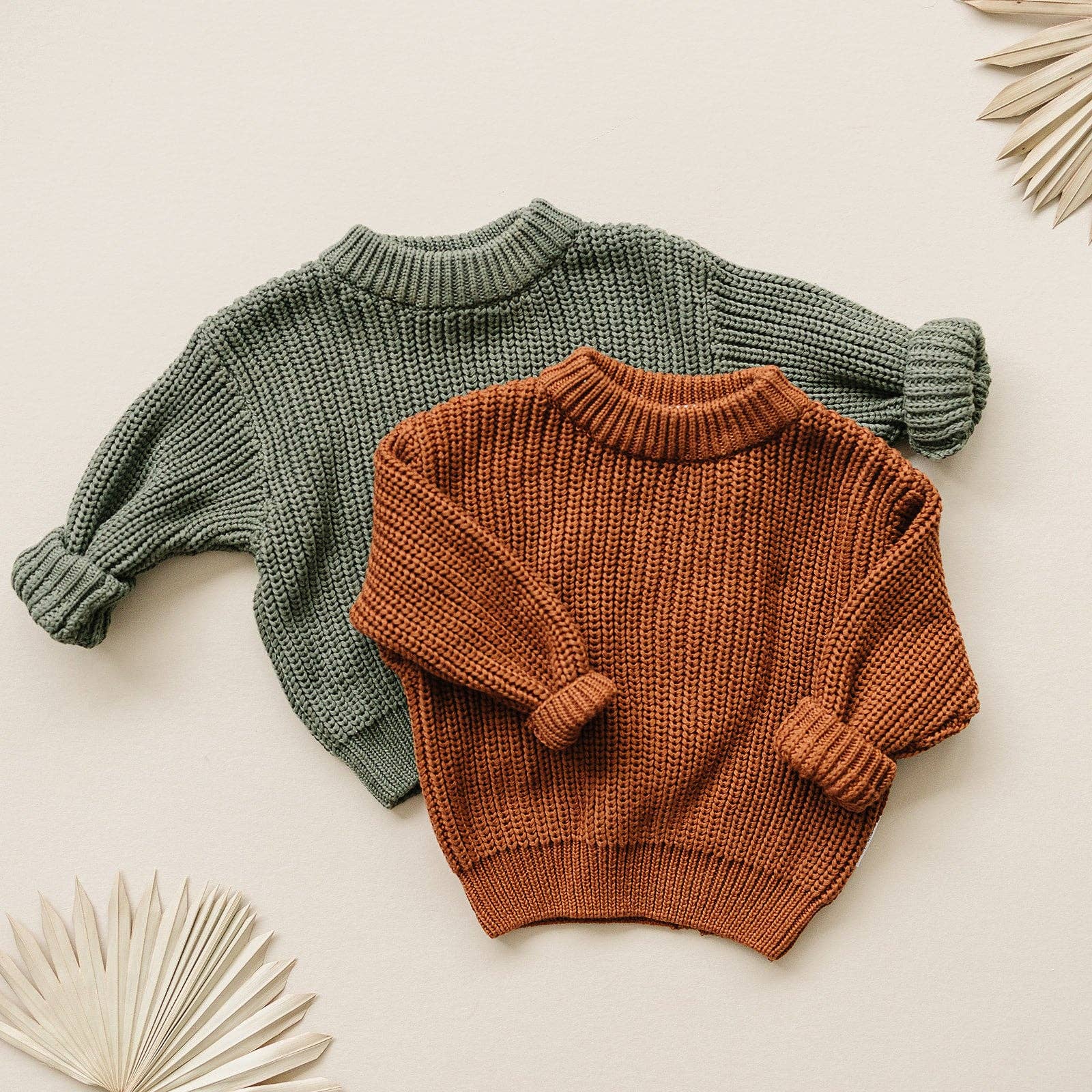 Lucky Panda Kids - Wholesale Knit Sweater - Kids - Chunky Knit Sweater | Rust15