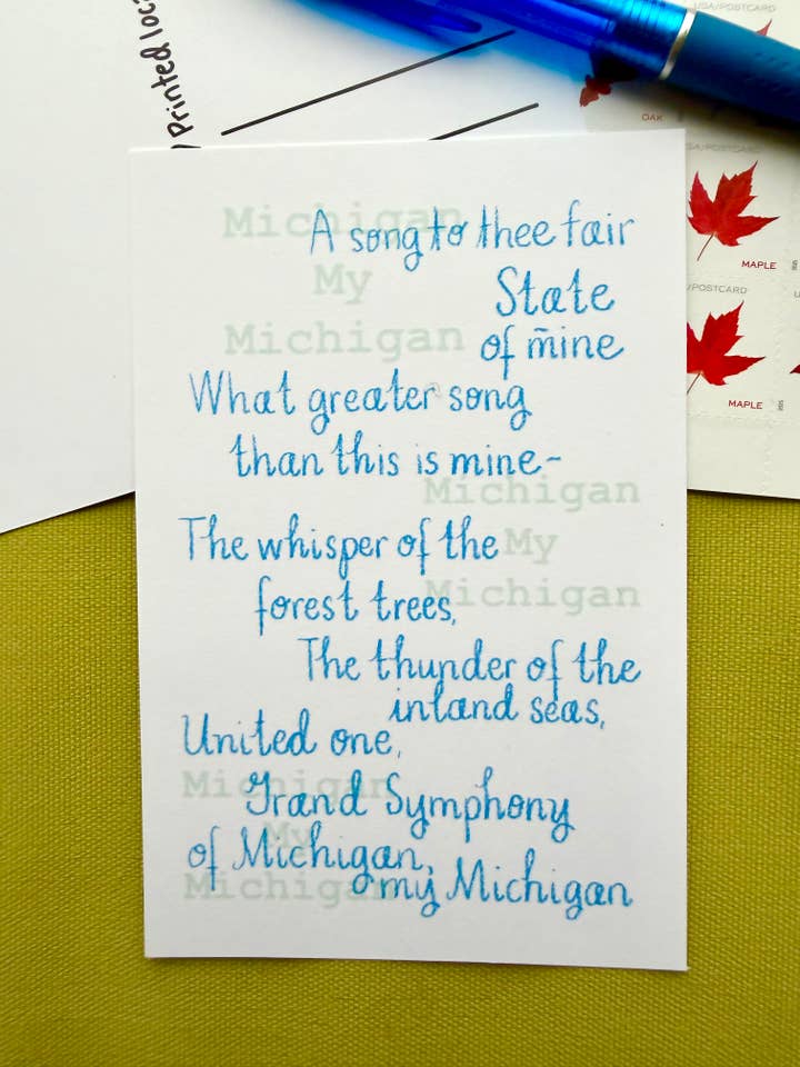 Great Lakes Collection Postcard - Michigan My Michigan for wholesale by SeeJaneRun, LLC