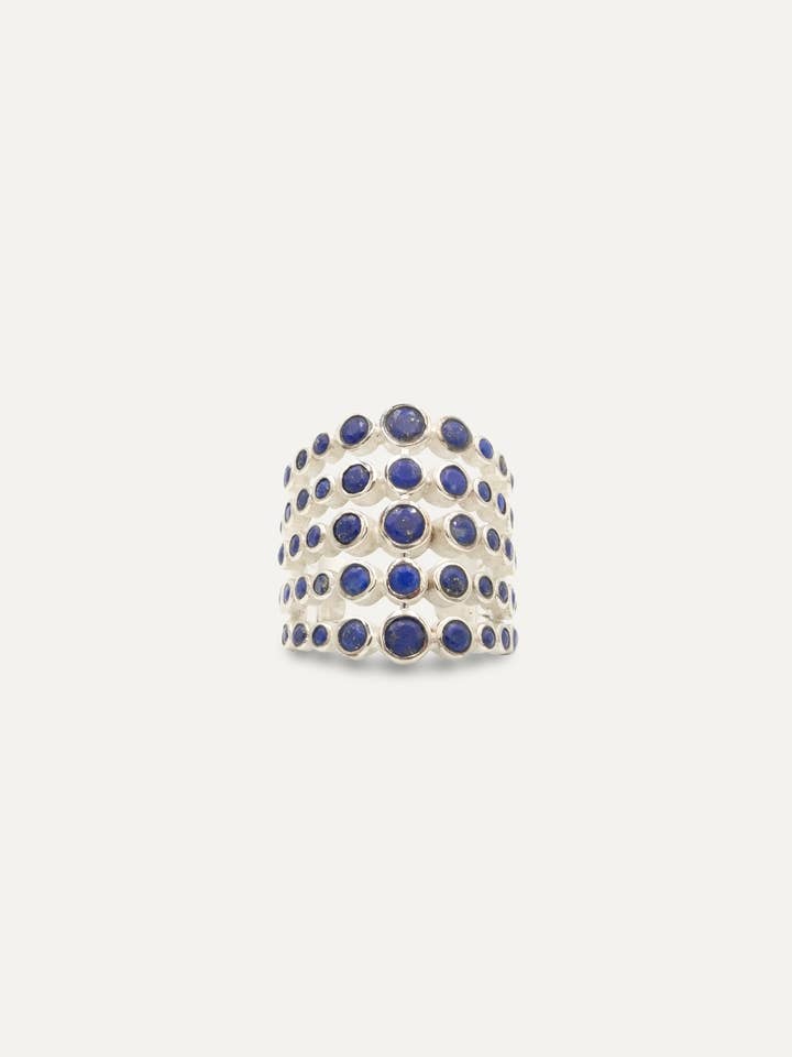 Inder Maximus Lapislazuli Silver Ring for wholesale by TIAHRA Jewelry