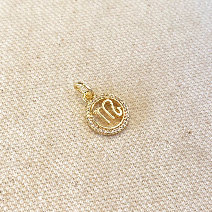 GoldFi - Wholesale Individual Charm/Pendant - 18k Gold Filled Mini Scorpio Zodiac Pendant