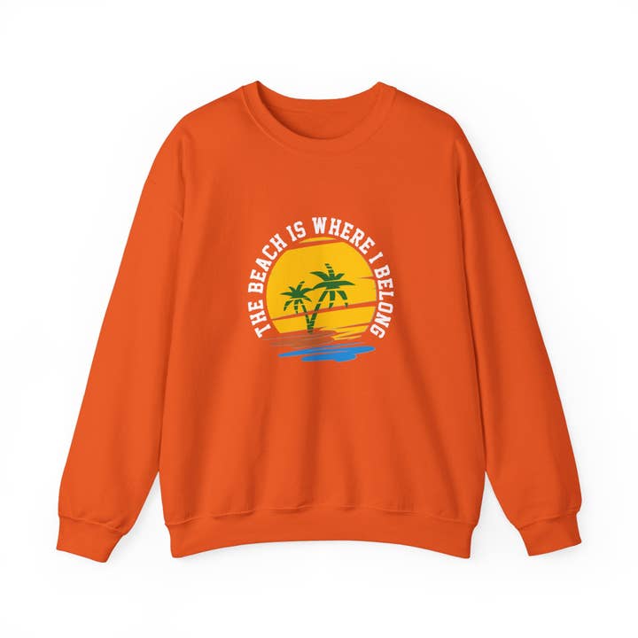 RC'nSONS - Vendita all'ingrosso Felpa stampata - Unisex - Felpa Unisex "La Spiaggia è il Mio Posto"