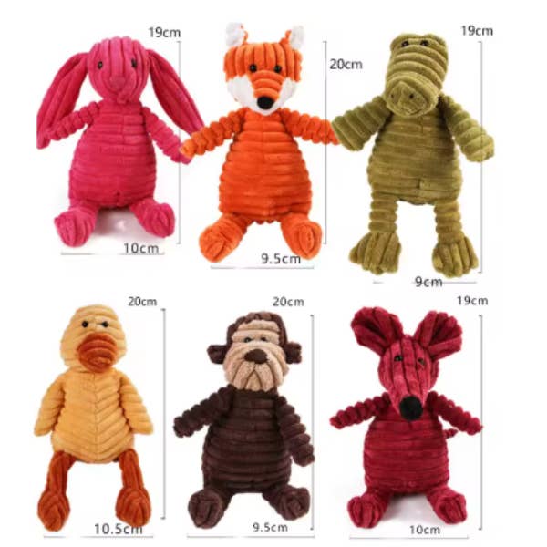 Juguete para perros de pana chirriante – Juguete de peluche para masticar para perros surtido para venta al por mayor de Super Santa