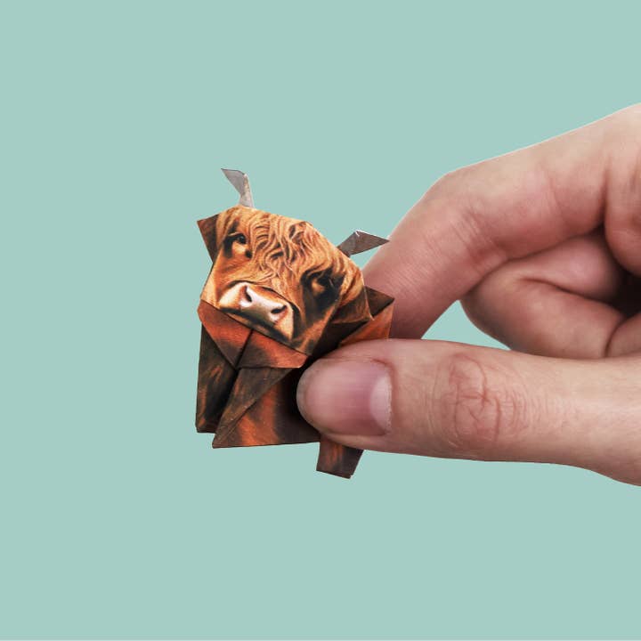 Pikkii – wholesale DIY craft kit – Paper Highland Cows | Origami Kit | Scottish Novelty Gift2