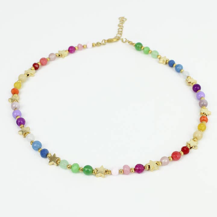 My Doris - Wholesale Beaded/Pearl Necklace - STAR RAINBOW BEAD NECKLACE