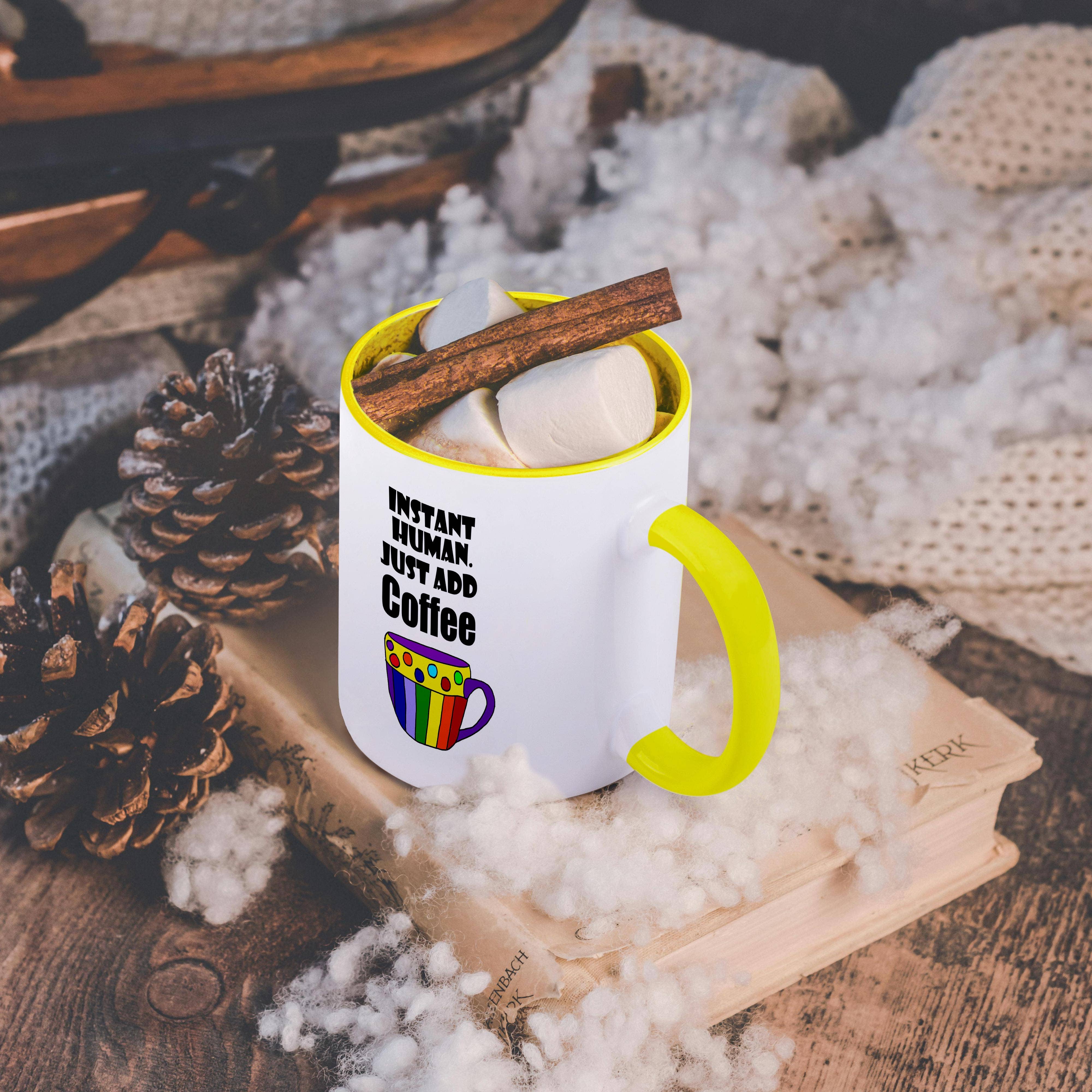 3dRose – wholesale Coffee mug – 3dRose, Cute Funny Instant Human Just Add Coffee, Coffee Lover Art , Mug5