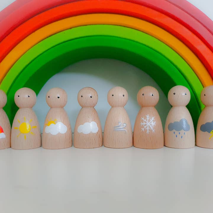 LittlePegHouse – wholesale Träleksak - Barn – Väderdockor i träklädnypor2