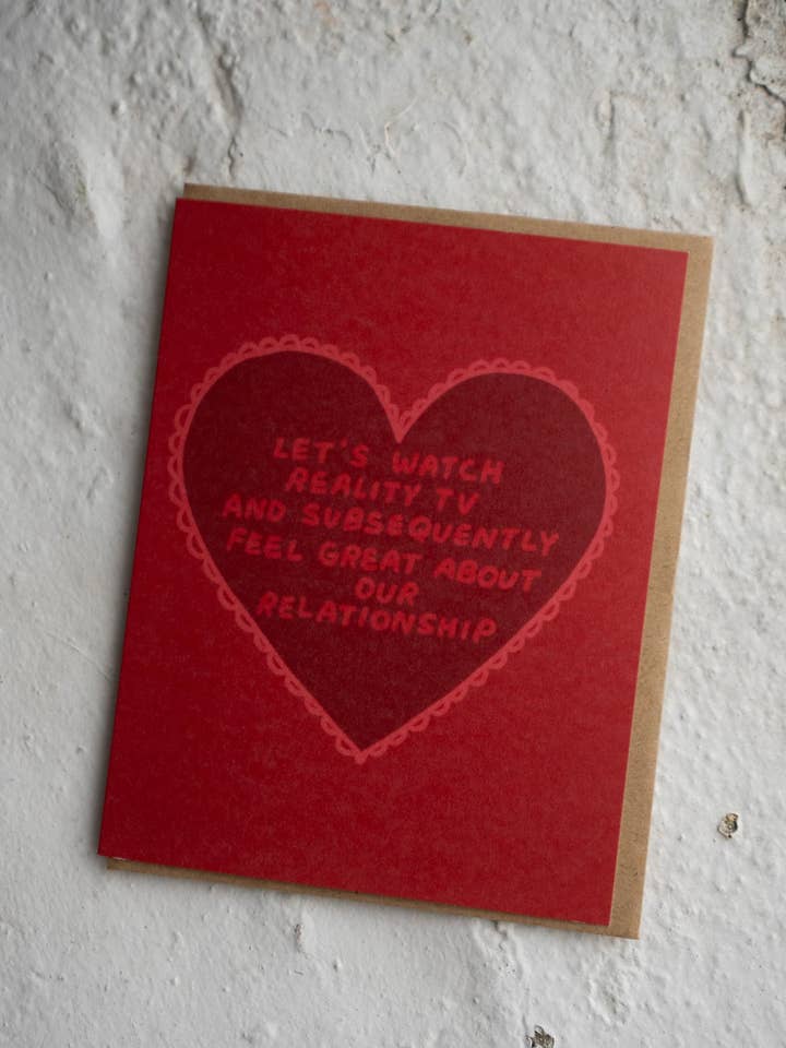 Reality TV Card for wholesale by Stay Home Club